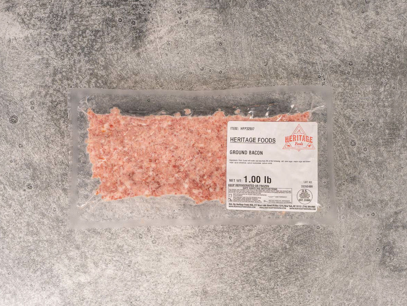 GROUND BACON FOR BACON BITS