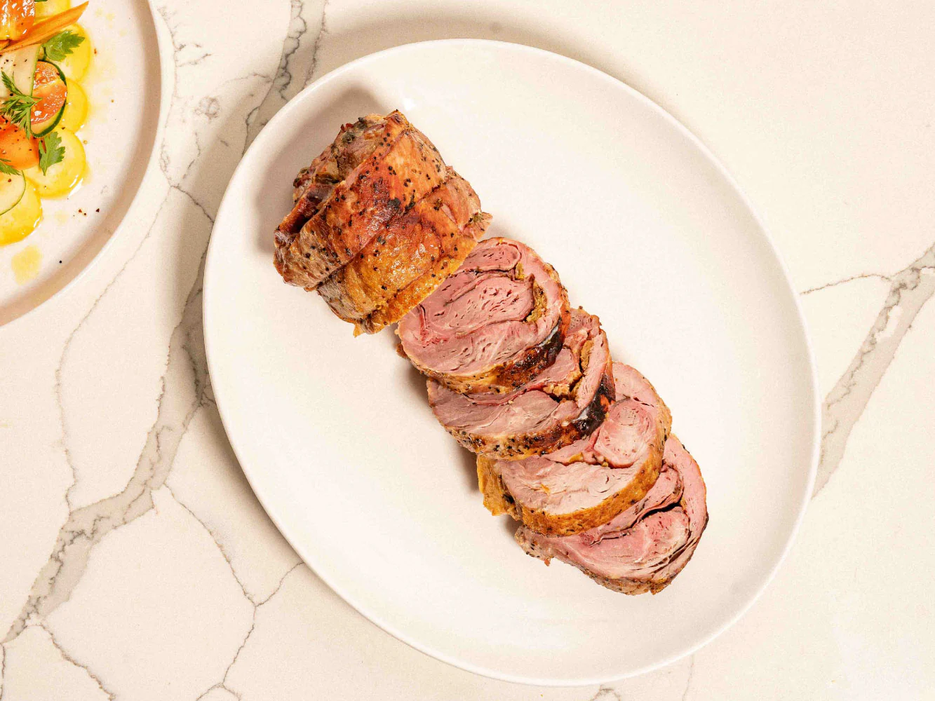 NEW! MOZZARELLA & MORTADELLA ROLLED PORK LOIN ROAST WITH RAISINS